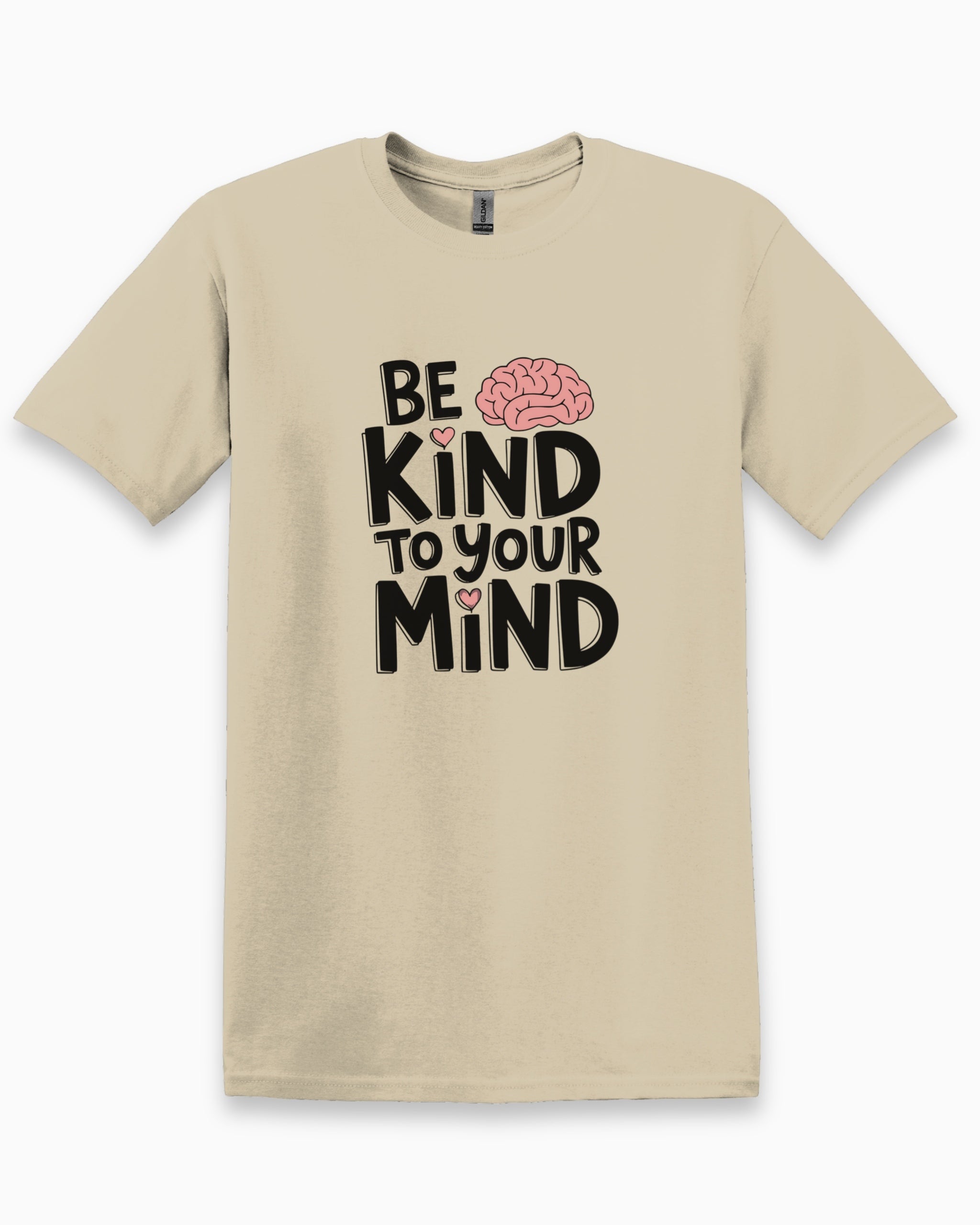 Be Kind to Your Mind Tee-Sand-Neurodiversity, ADHD & Autism Awareness & Acceptance T-Shirt by Daily Bloom