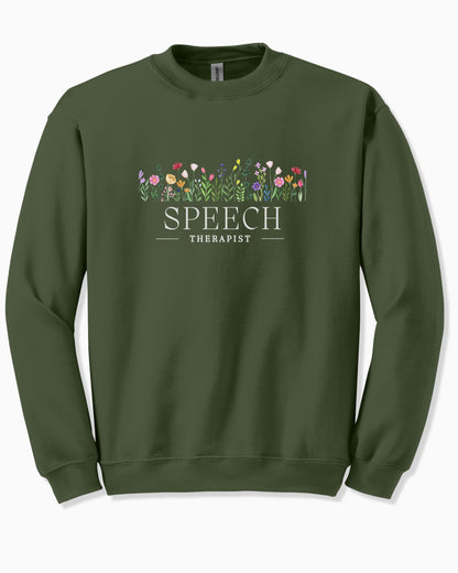 Speech Therapist Floral Sweatshirt