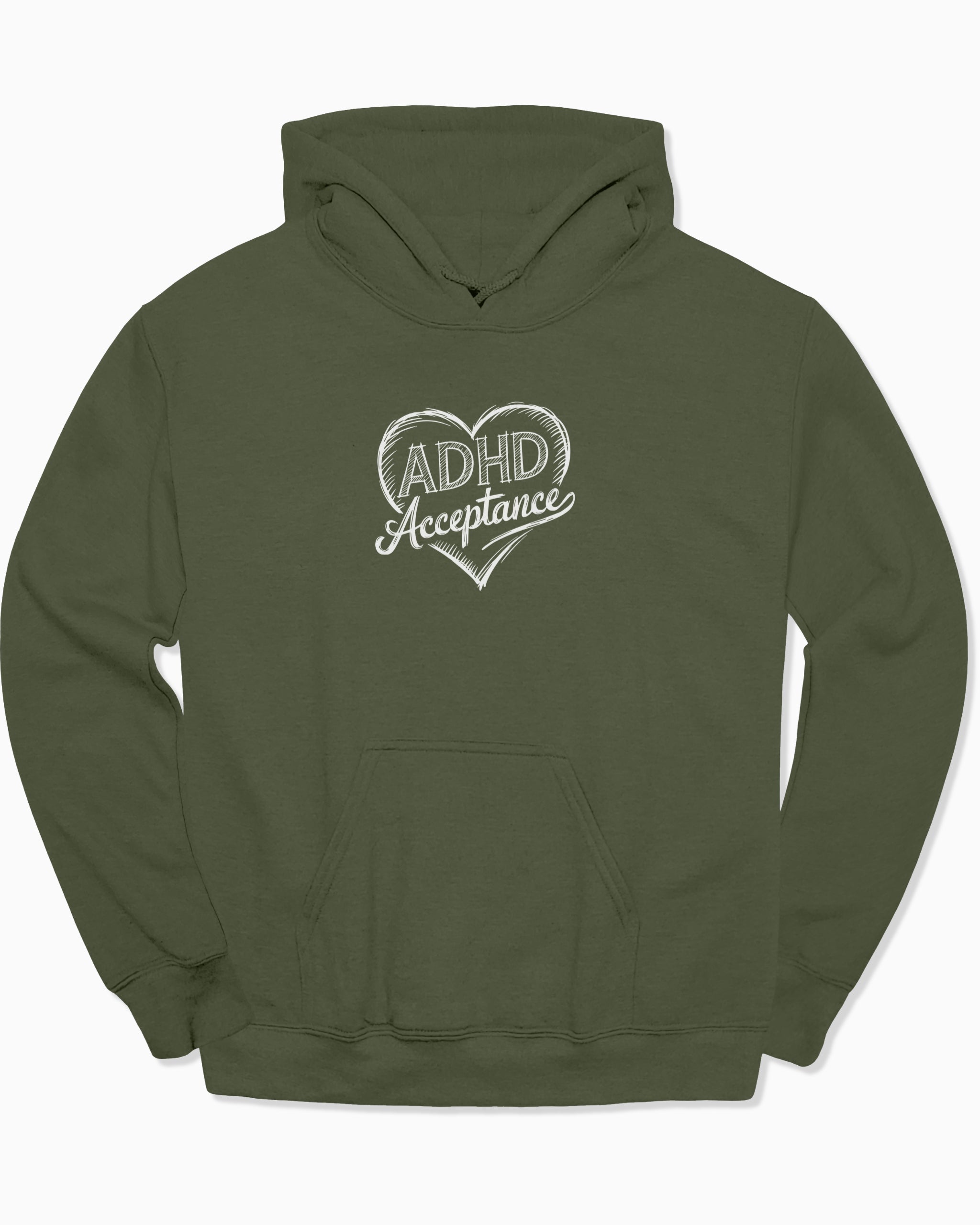 ADHD Acceptance Love Heart Sketch Hoodie