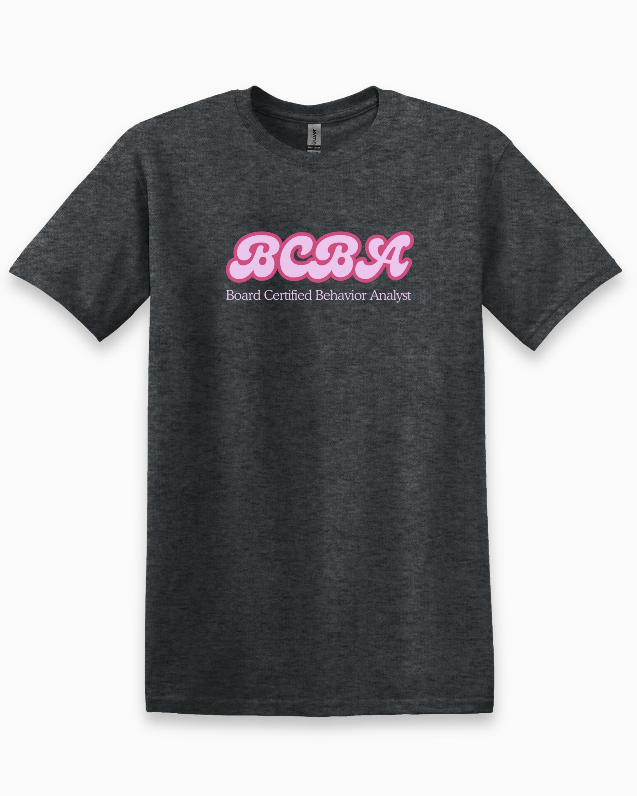 BCBA Groovy Tee-Dark Heather Grey-Neurodiversity, ADHD & Autism Awareness & Acceptance T-Shirt by Daily Bloom