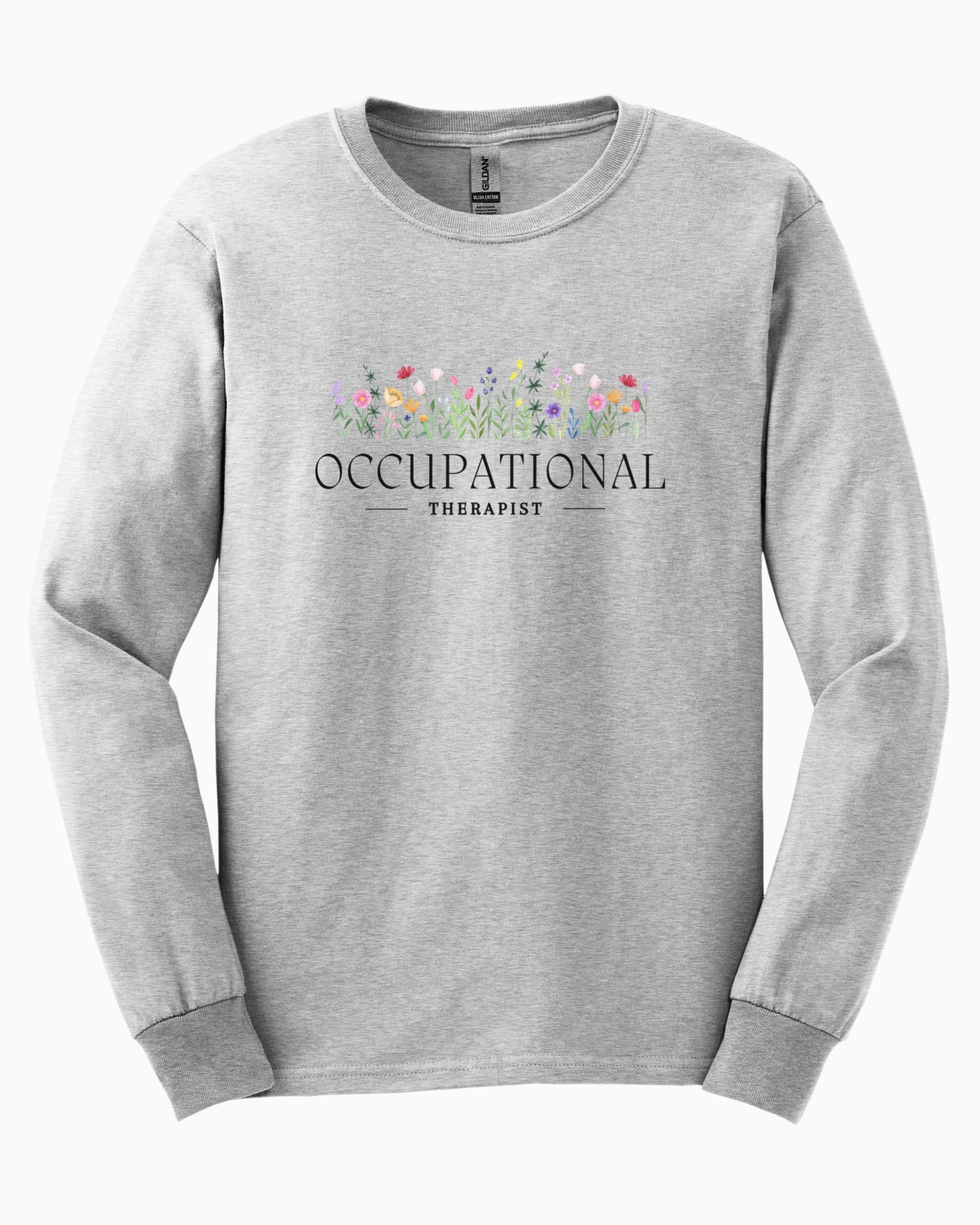 Occupational Therapist Floral Long Sleeve T-Shirt