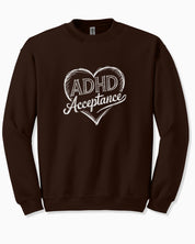 ADHD Acceptance Love Heart Sketch Sweatshirt