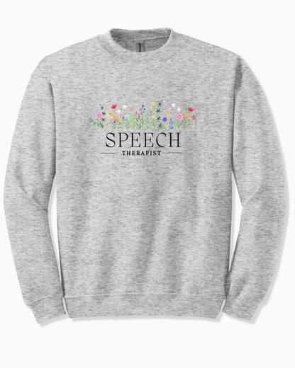 Speech Therapist Floral Sweatshirt