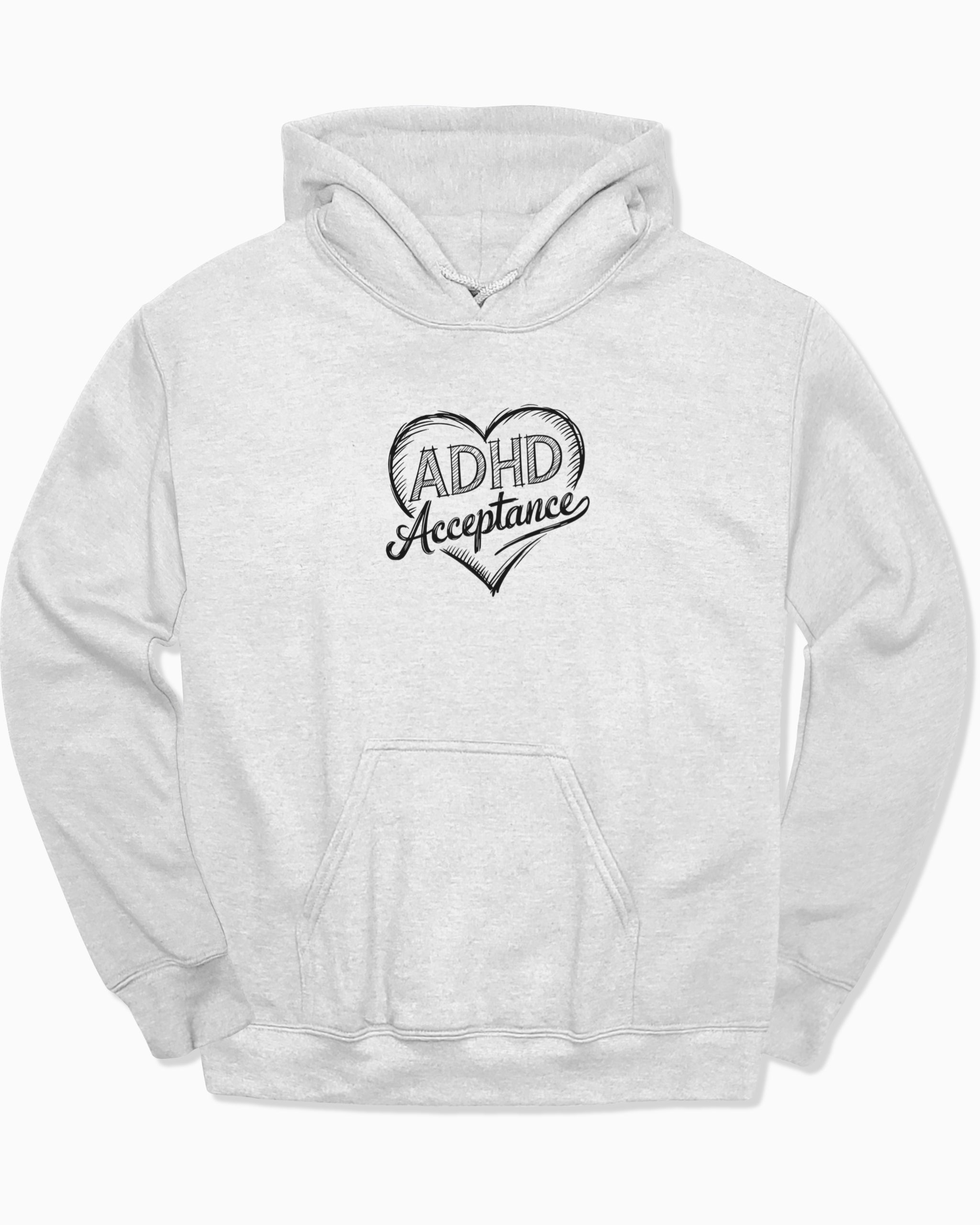 ADHD Acceptance Love Heart Sketch Hoodie