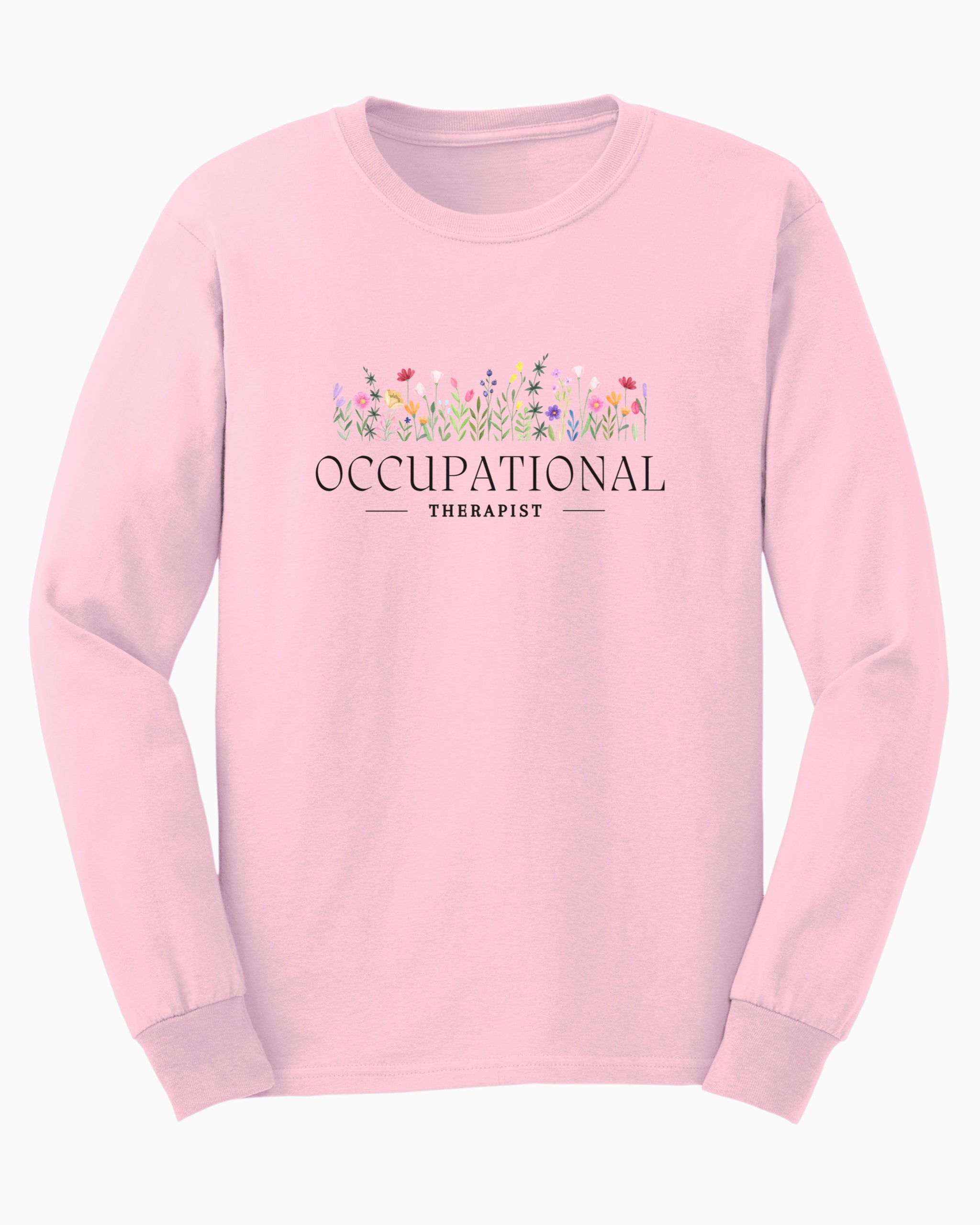 Occupational Therapist Floral Long Sleeve T-Shirt