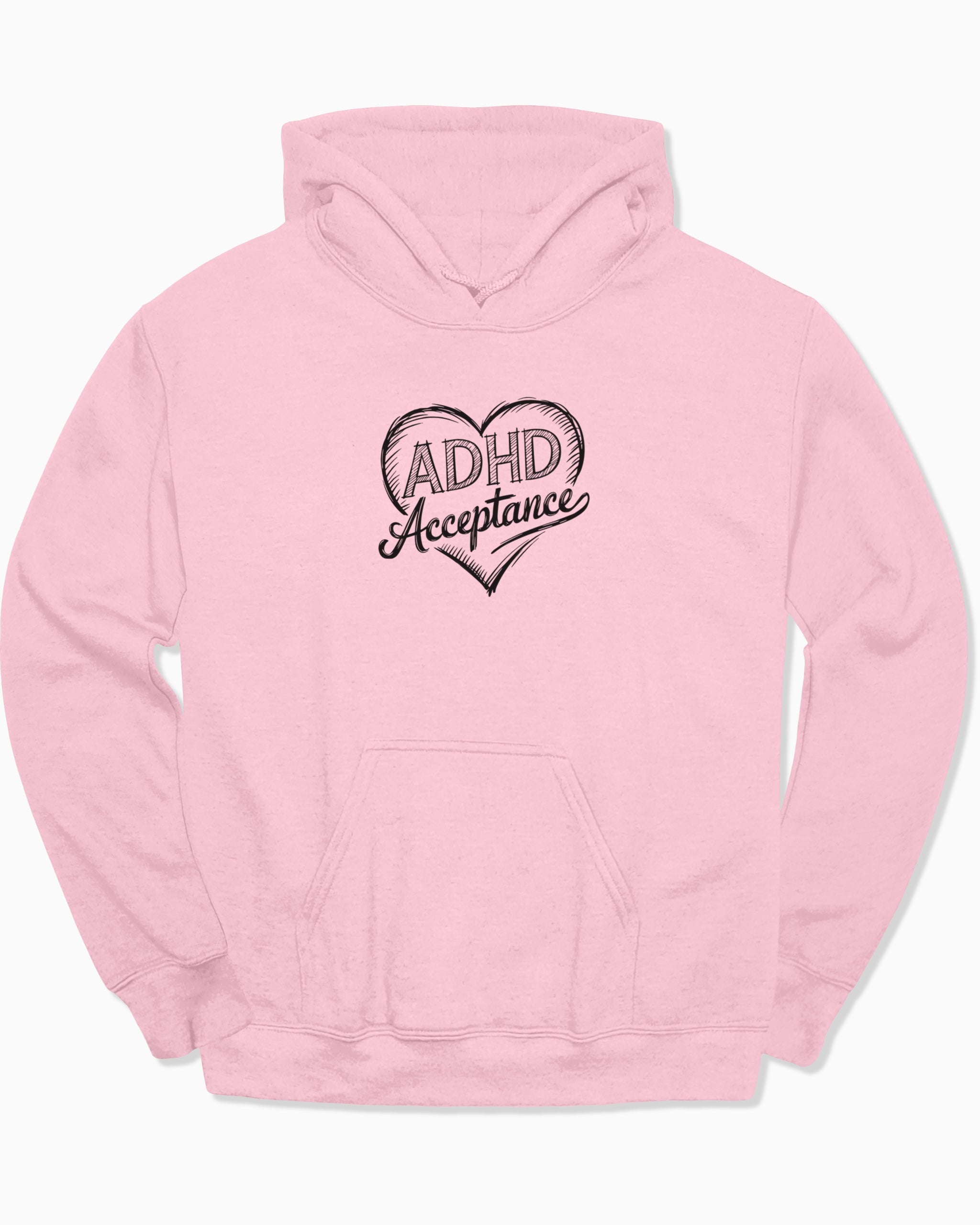 ADHD Acceptance Love Heart Sketch Hoodie