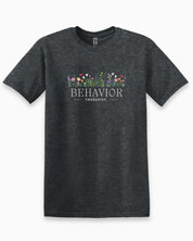 Behavior Therapist Floral Tee-Dark Heather Grey-Neurodiversity, ADHD & Autism Awareness & Acceptance T-Shirt by Daily Bloom