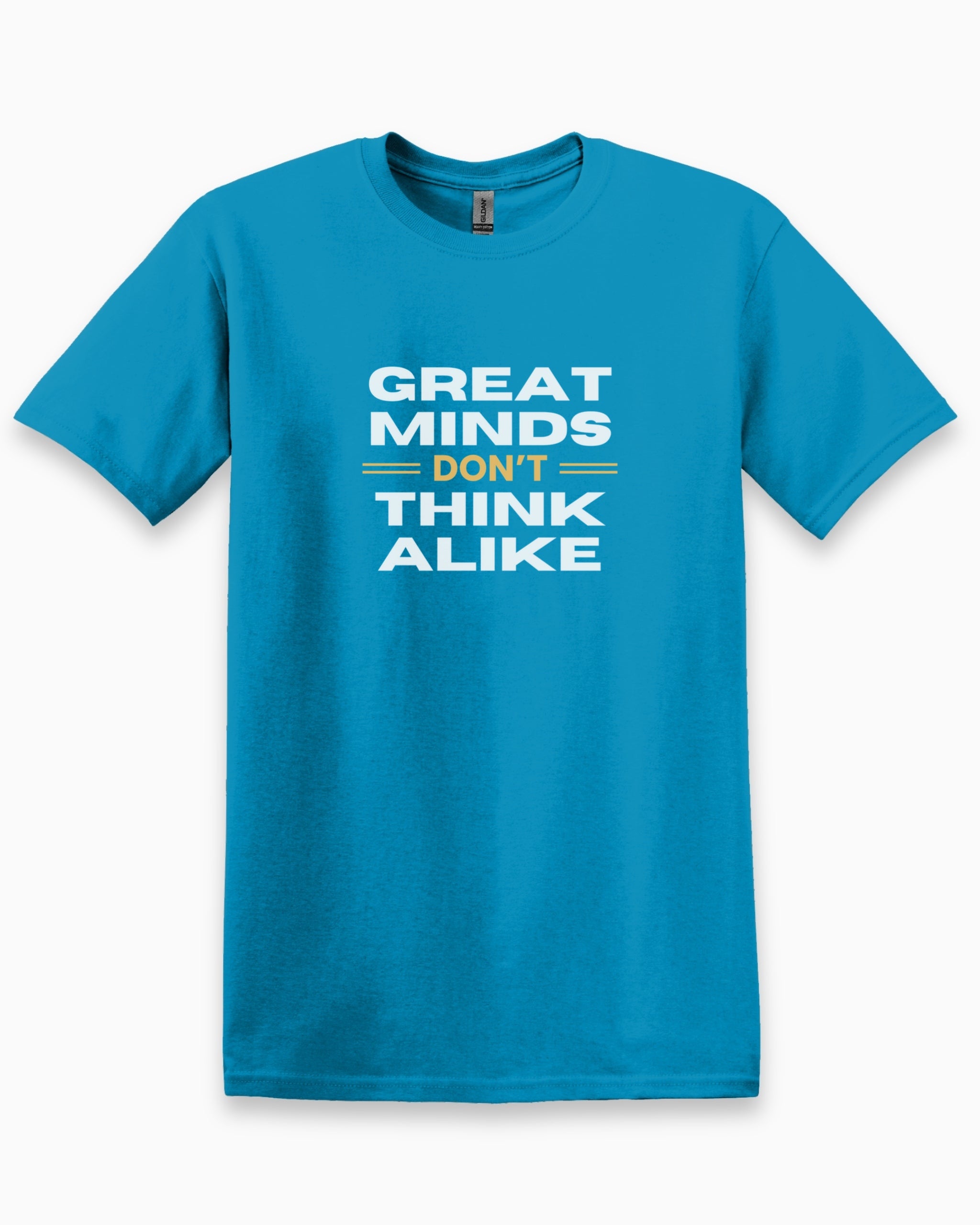 Great Minds Don't Think Alike Tee-Sapphire-Neurodiversity, ADHD & Autism Awareness & Acceptance T-Shirt by Daily Bloom