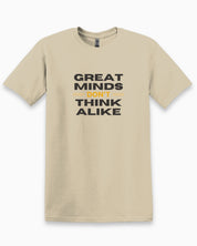 Great Minds Don't Think Alike Tee-Sand-Neurodiversity, ADHD & Autism Awareness & Acceptance T-Shirt by Daily Bloom