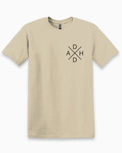 ADHD Cross Tee-Sand-Neurodiversity, ADHD & Autism Awareness & Acceptance T-Shirt by Daily Bloom