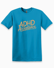 ADHD Acceptance Grunge Style Tee-Sapphire-Neurodiversity, ADHD & Autism Awareness & Acceptance T-Shirt by Daily Bloom