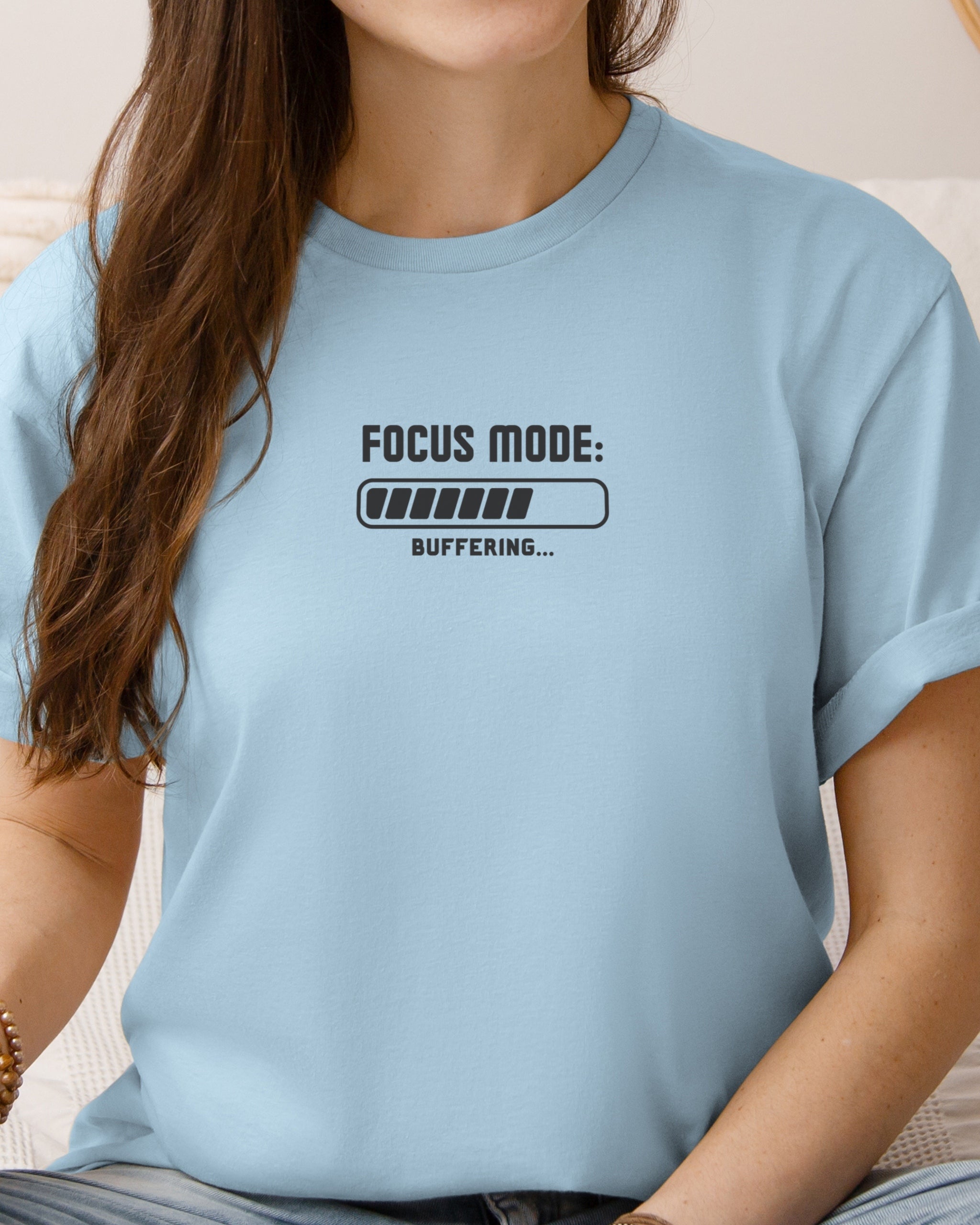 ADHD Focus Mode Buffering Tee-Neurodiversity, ADHD & Autism Awareness & Acceptance T-Shirt by Daily Bloom