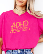 ADHD Acceptance Grunge Style Tee-Neurodiversity, ADHD & Autism Awareness & Acceptance T-Shirt by Daily Bloom