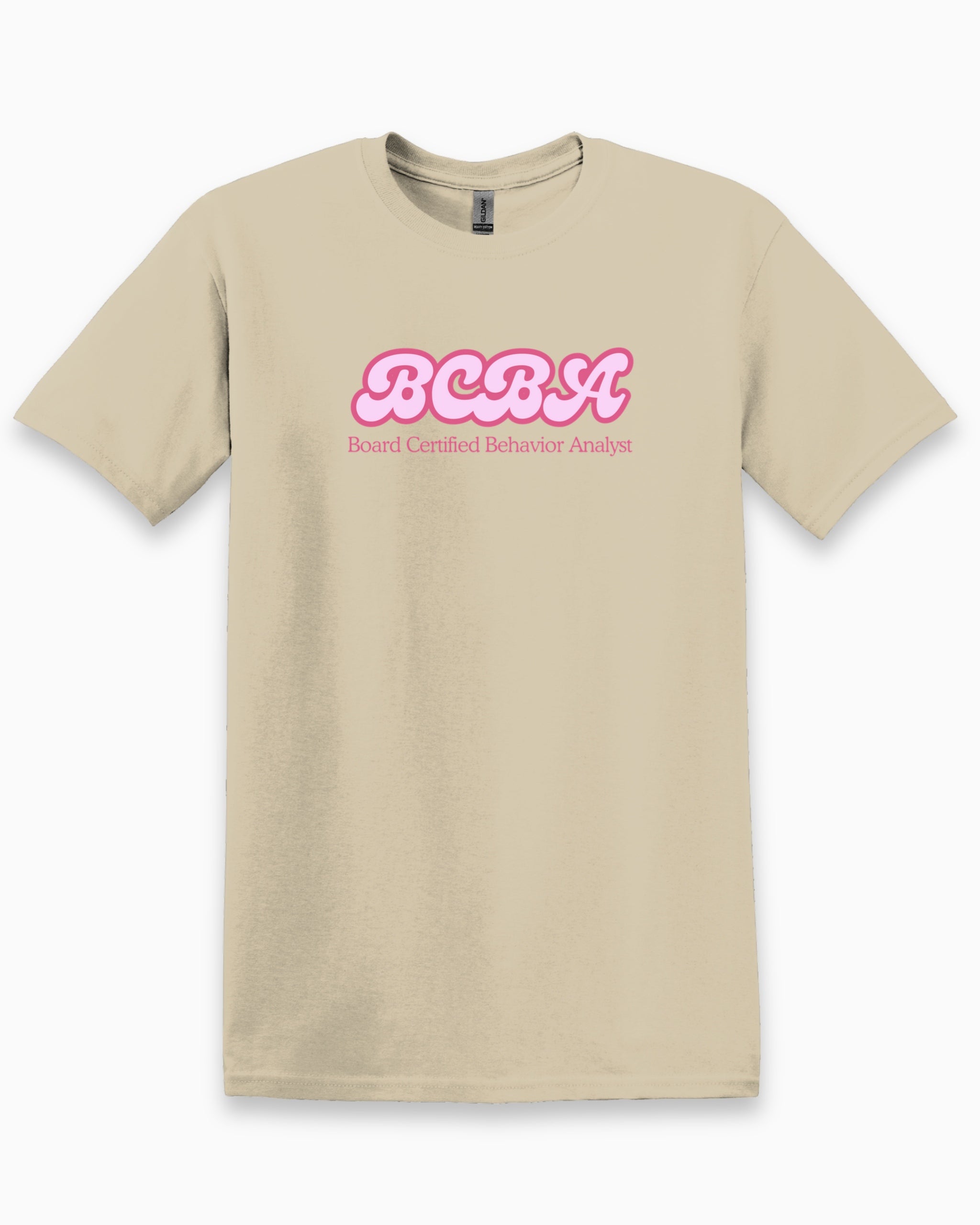 BCBA Groovy Tee-Sand-Neurodiversity, ADHD & Autism Awareness & Acceptance T-Shirt by Daily Bloom