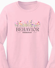 Behavior Therapist Floral Long Sleeve T-Shirt