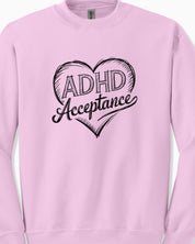ADHD Acceptance Love Heart Sketch Sweatshirt