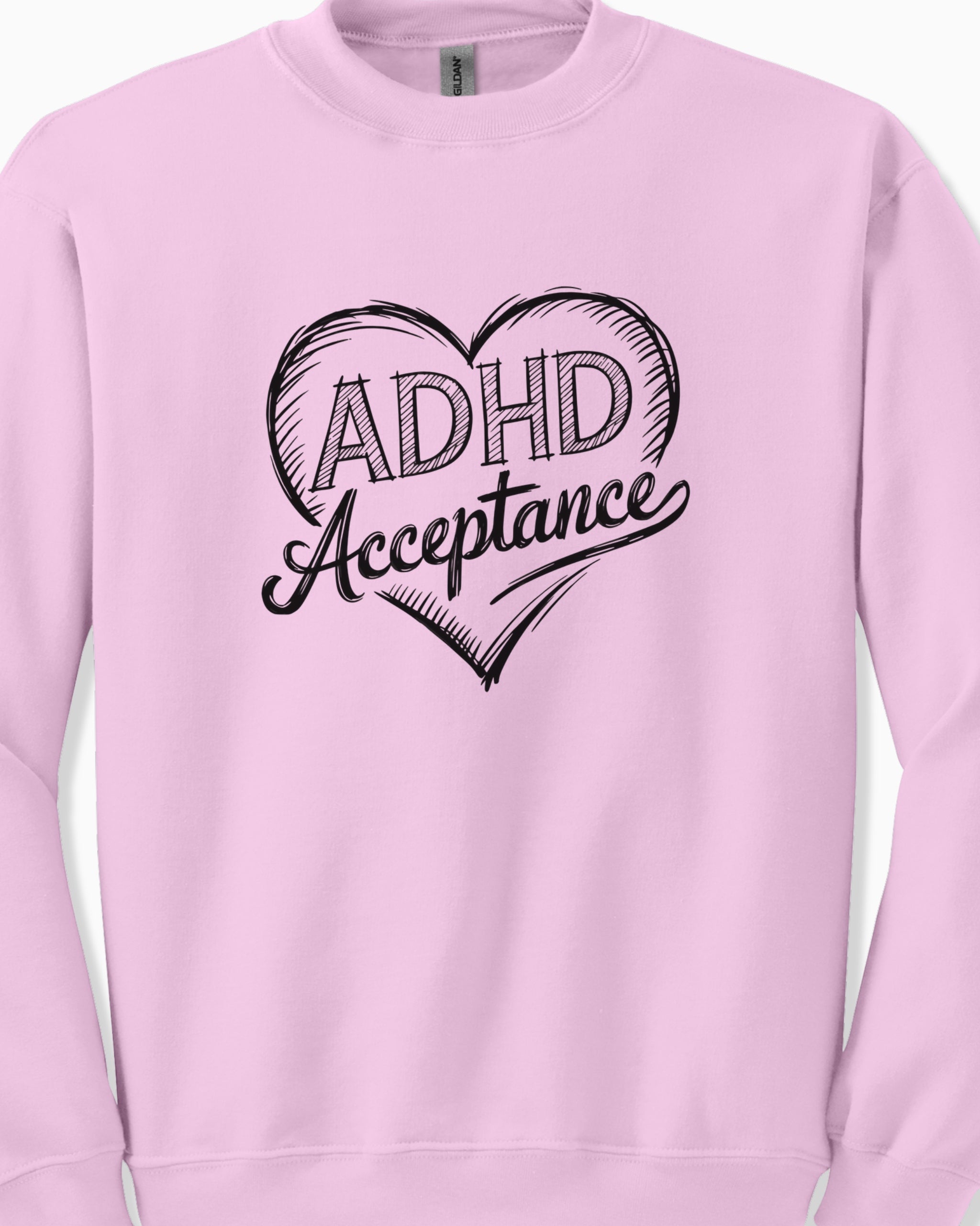 ADHD Acceptance Love Heart Sketch Sweatshirt