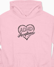 ADHD Acceptance Love Heart Sketch Hoodie