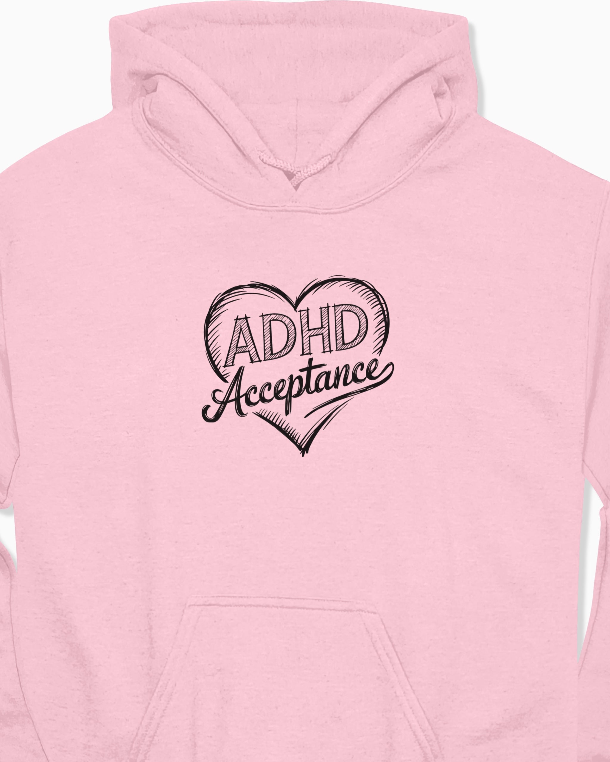 ADHD Acceptance Love Heart Sketch Hoodie
