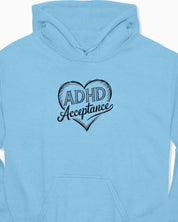 ADHD Acceptance Love Heart Sketch Hoodie