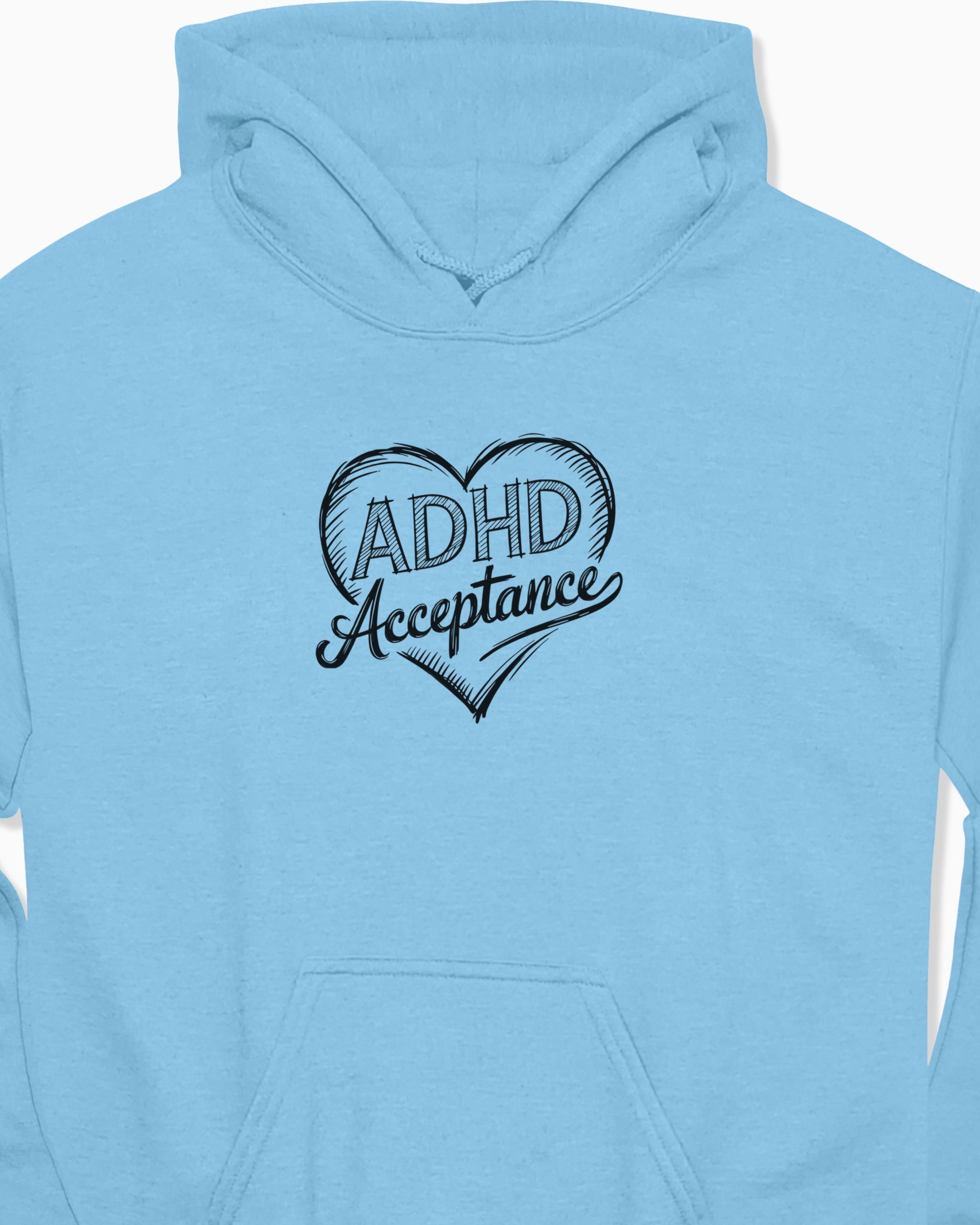 ADHD Acceptance Love Heart Sketch Hoodie
