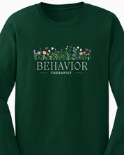 Behavior Therapist Floral Long Sleeve T-Shirt
