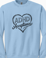 ADHD Acceptance Love Heart Sketch Sweatshirt