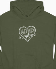 ADHD Acceptance Love Heart Sketch Hoodie
