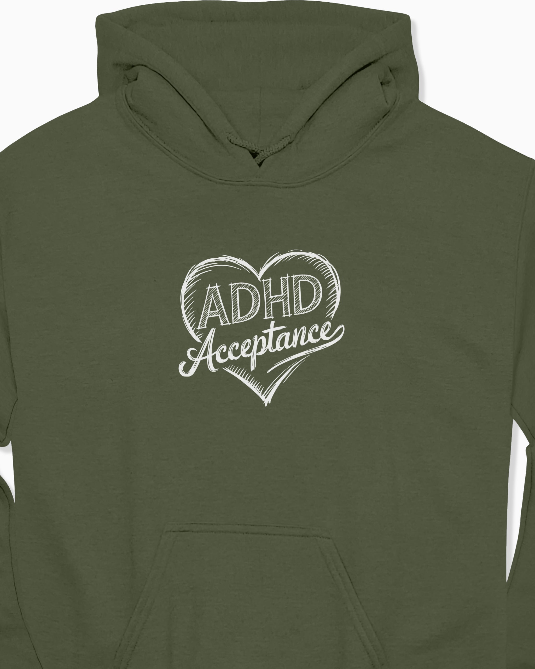 ADHD Acceptance Love Heart Sketch Hoodie