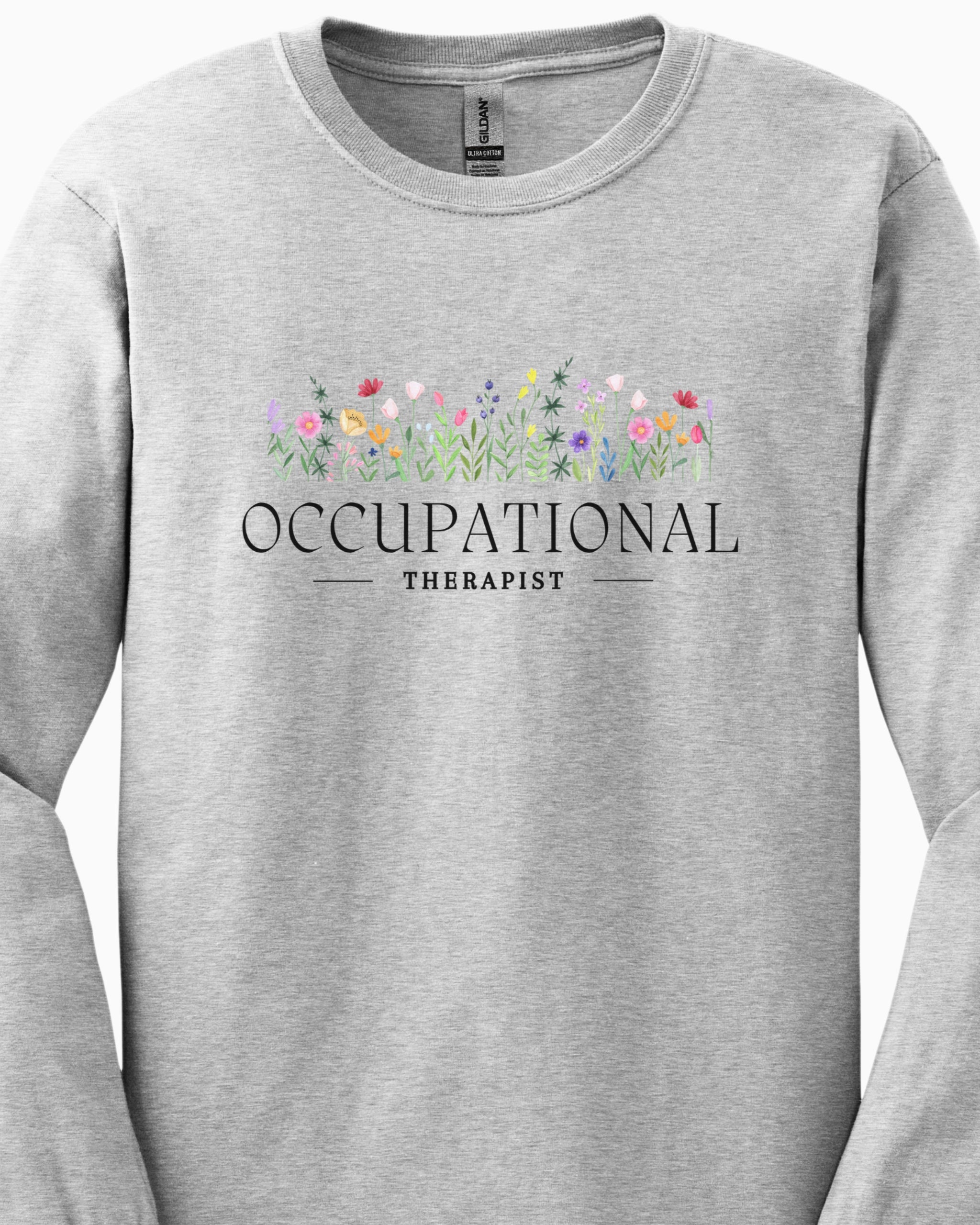 Occupational Therapist Floral Long Sleeve T-Shirt
