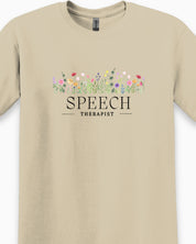Speech Therapist Floral Tee-Neurodiversity, ADHD & Autism Awareness & Acceptance T-Shirt by Daily Bloom