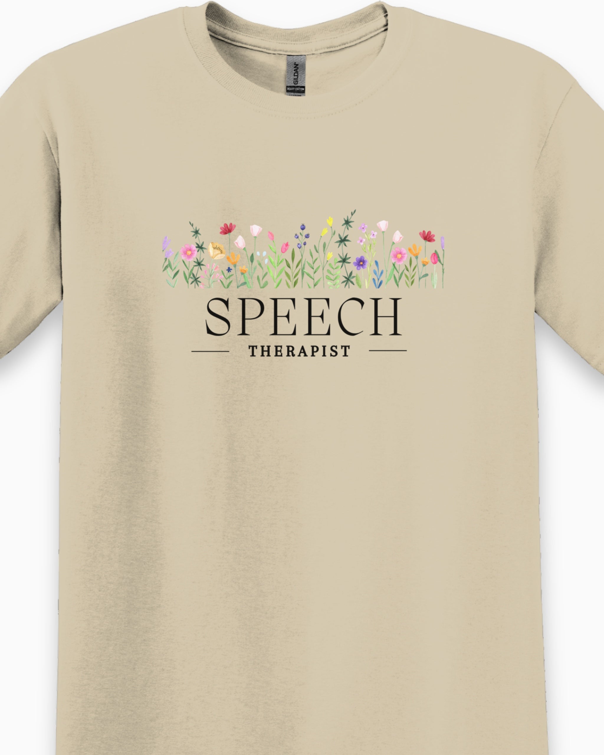 Speech Therapist Floral Tee-Neurodiversity, ADHD & Autism Awareness & Acceptance T-Shirt by Daily Bloom