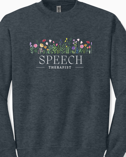 Speech Therapist Floral Sweatshirt
