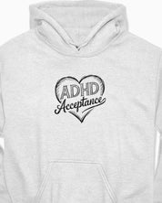 ADHD Acceptance Love Heart Sketch Hoodie