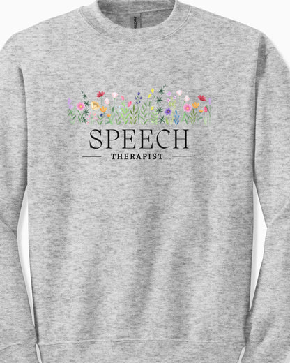 Speech Therapist Floral Sweatshirt