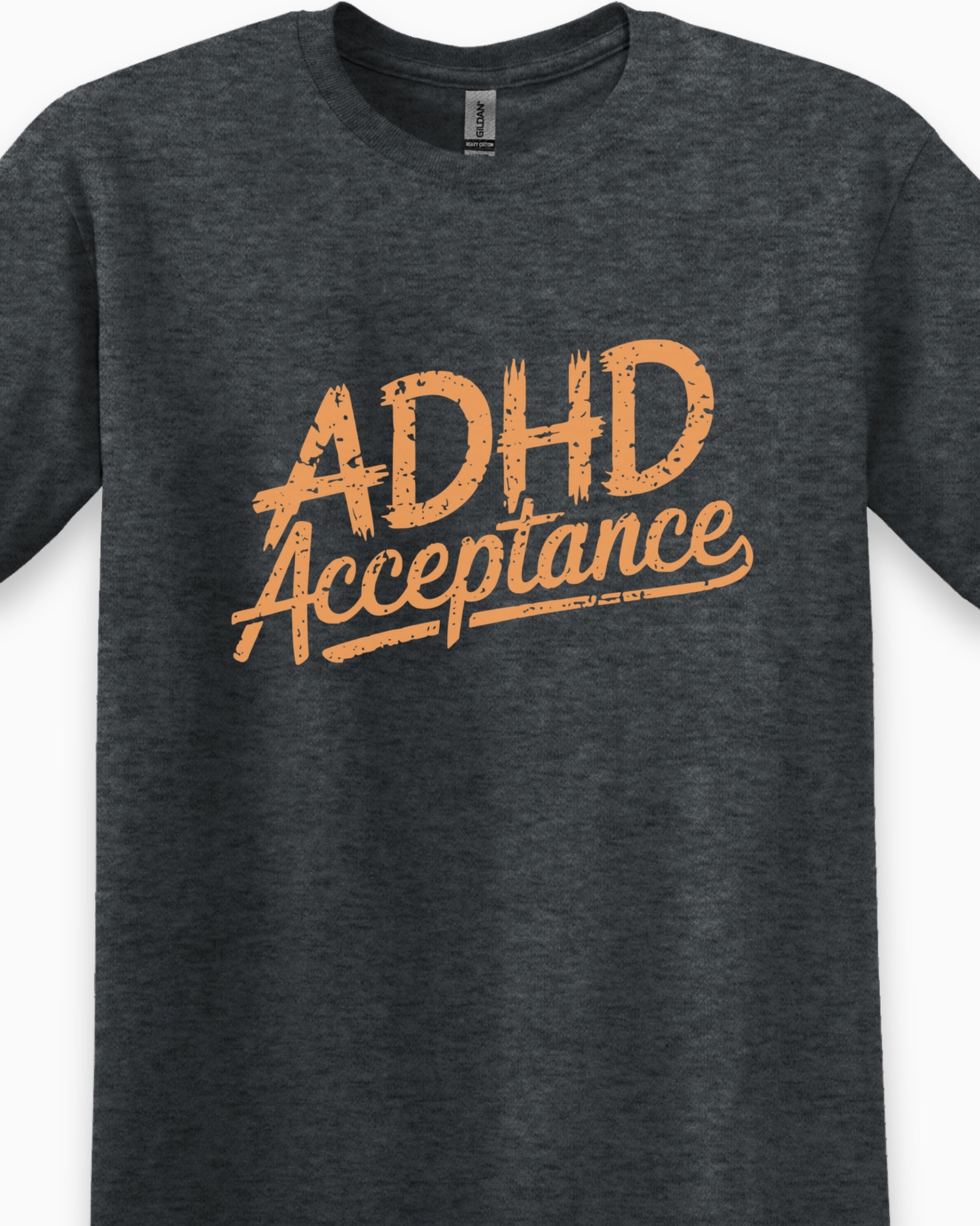 ADHD Acceptance Grunge Style Tee-Neurodiversity, ADHD & Autism Awareness & Acceptance T-Shirt by Daily Bloom