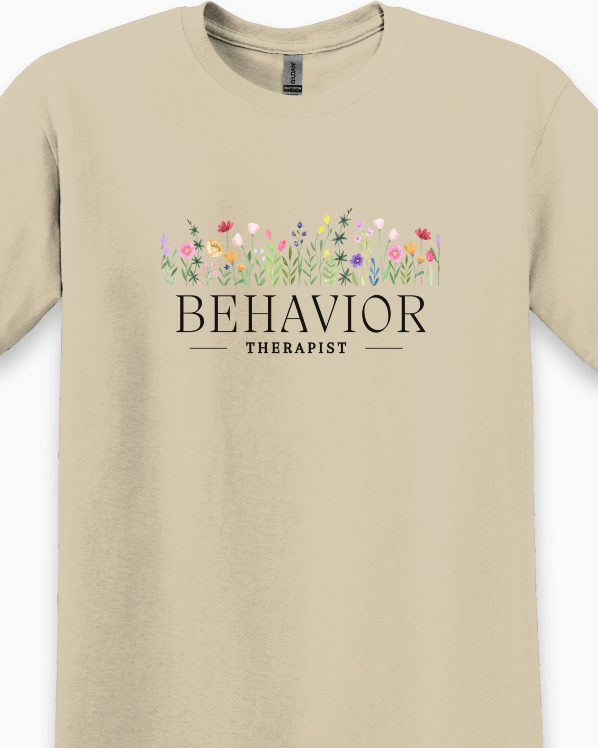 Behavior Therapist Floral Tee-Neurodiversity, ADHD & Autism Awareness & Acceptance T-Shirt by Daily Bloom