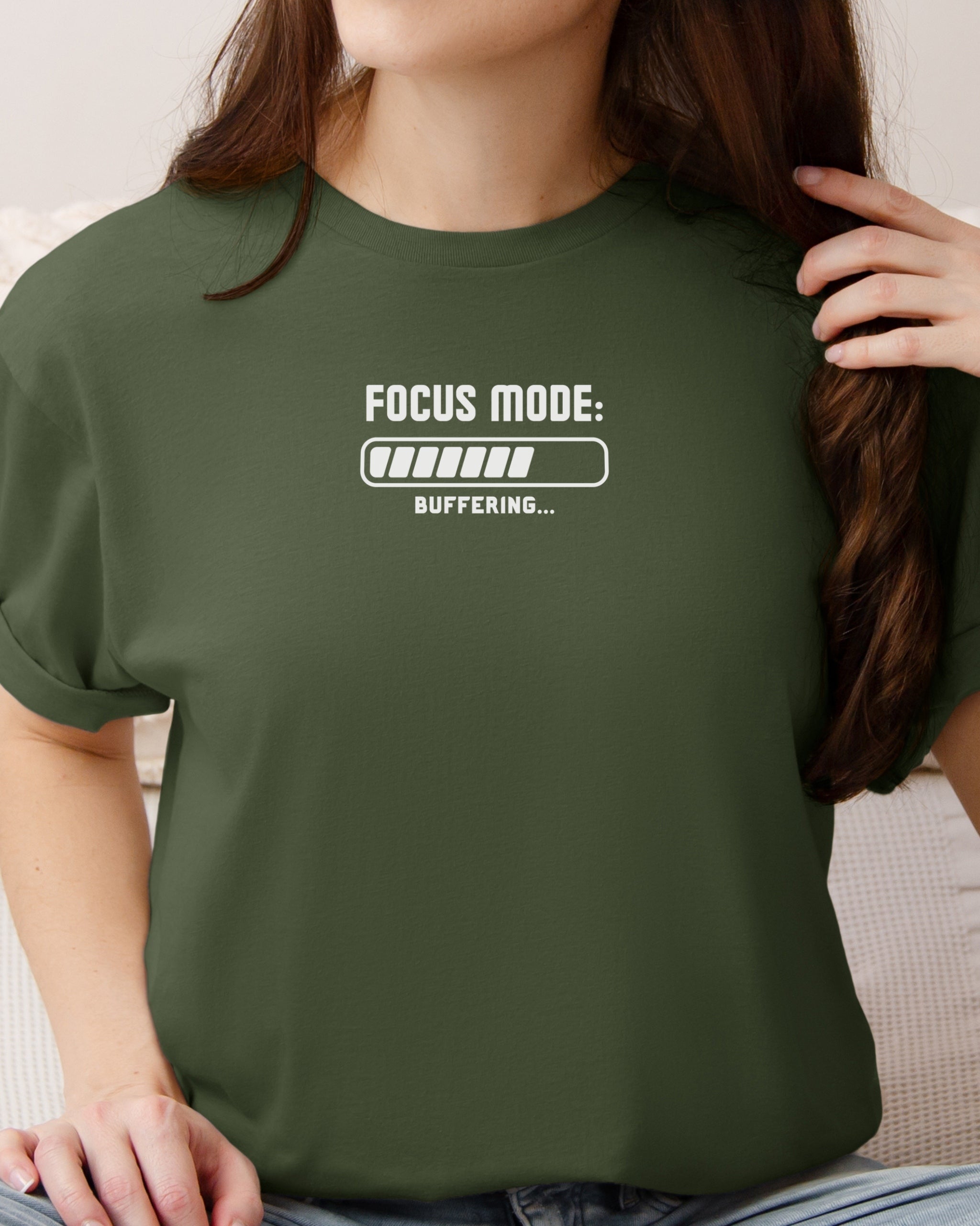 ADHD Focus Mode Buffering Tee-Neurodiversity, ADHD & Autism Awareness & Acceptance T-Shirt by Daily Bloom