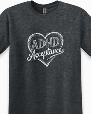 ADHD Acceptance Love Heart Sketch Tee-Neurodiversity, ADHD & Autism Awareness & Acceptance T-Shirt by Daily Bloom