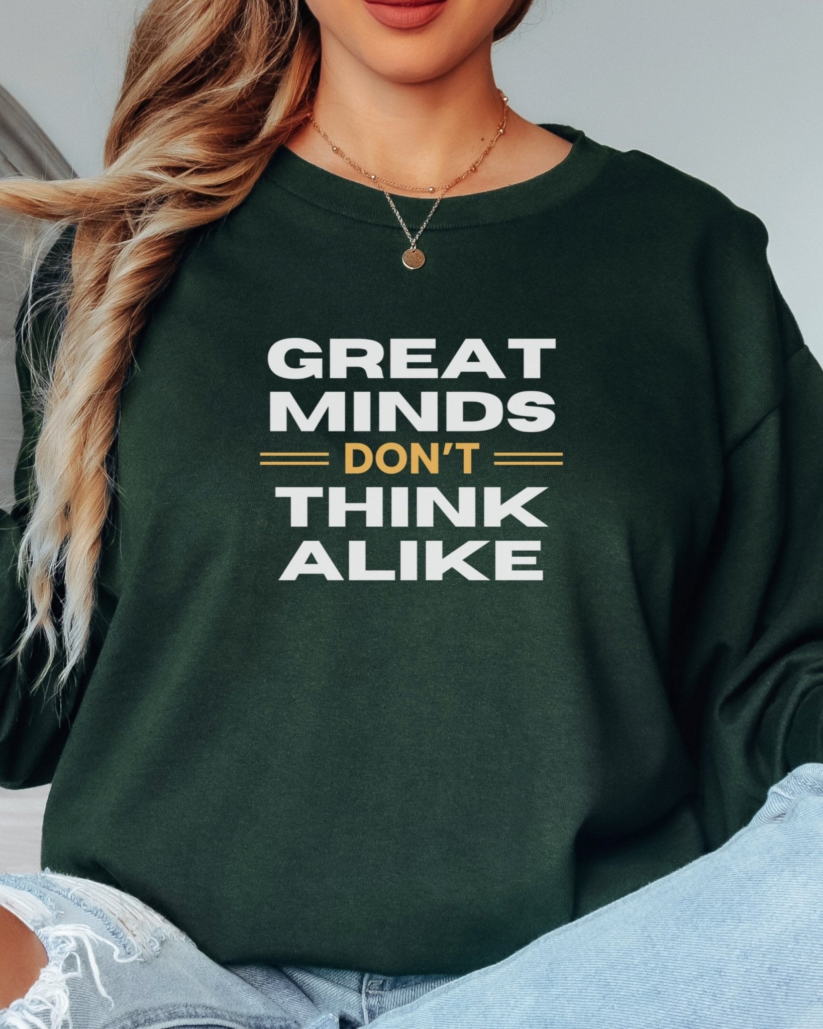 Autism Long - sleeve - Great Minds Don't Think Alike Long Sleeve T-Shirt - Daily Bloom