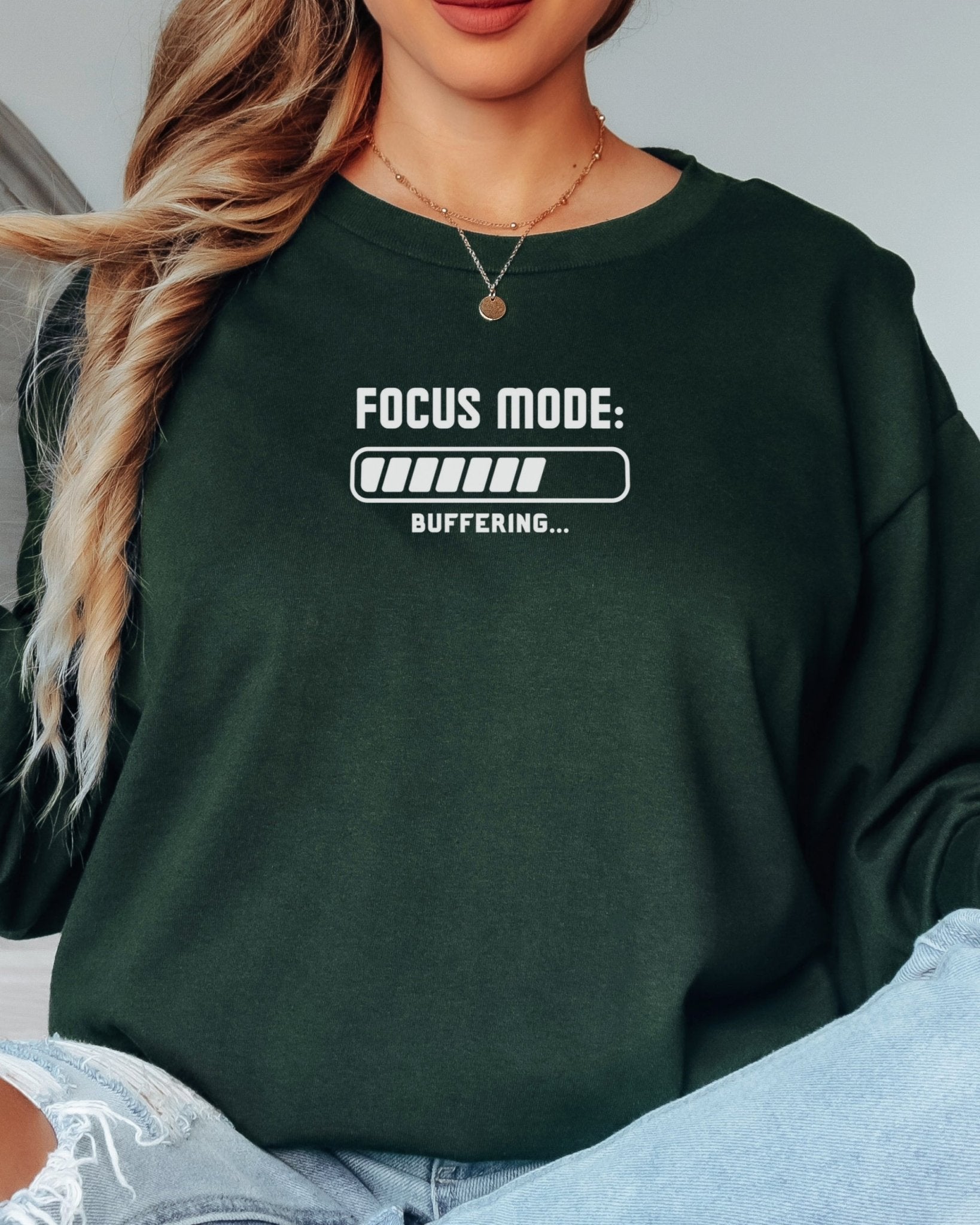 Autism Long - sleeve - ADHD Focus Mode Buffering Long Sleeve T-Shirt - Daily Bloom