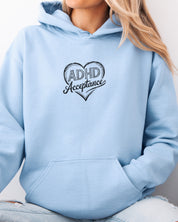 ADHD Acceptance Love Heart Sketch Hoodie