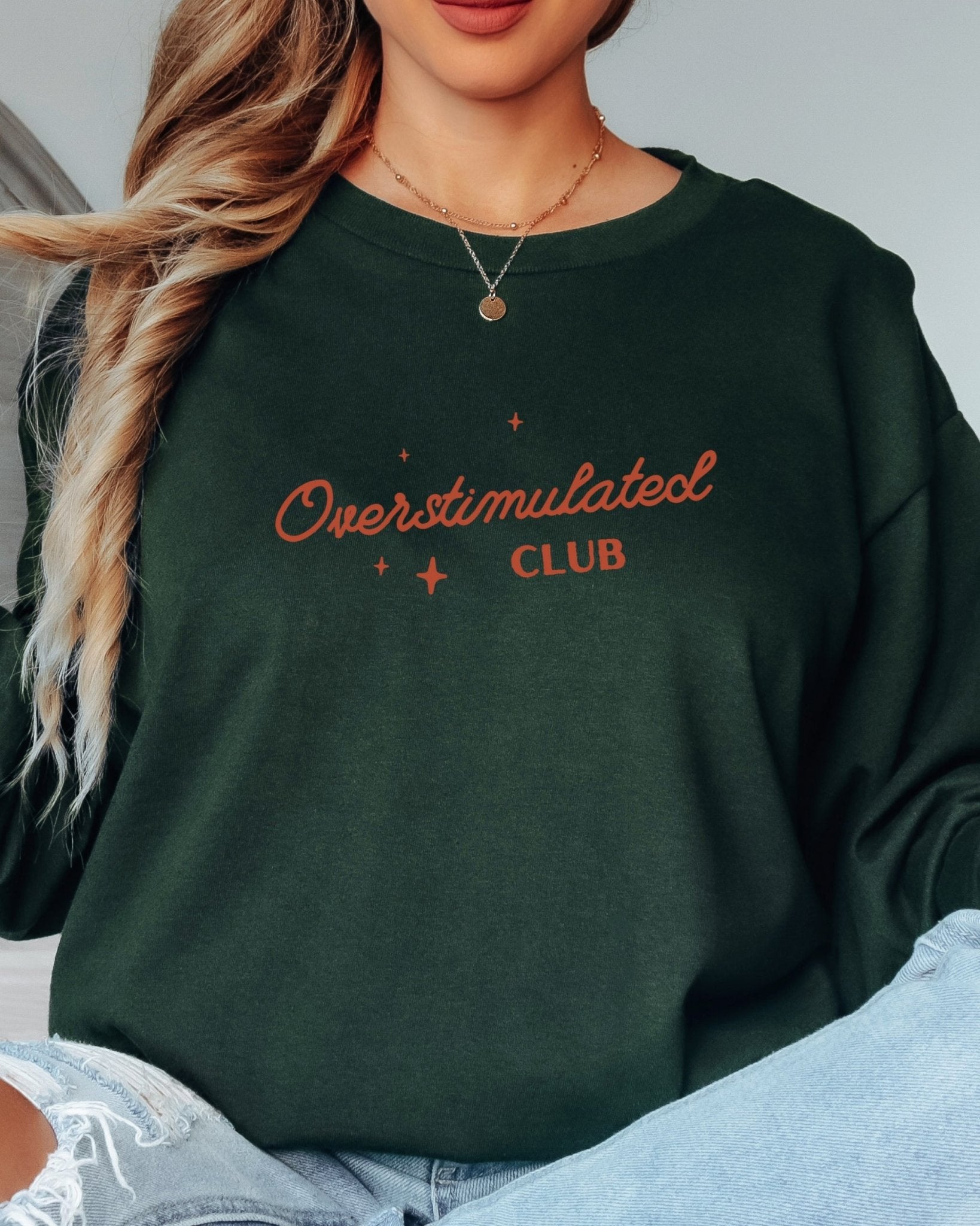 Autism Long - sleeve - Overstimulated Club Long Sleeve T-Shirt - Daily Bloom