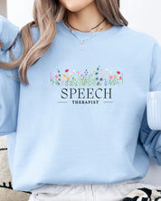 Speech Therapist Floral Sweatshirt