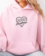 ADHD Acceptance Love Heart Sketch Hoodie