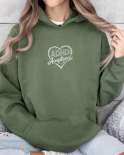 ADHD Acceptance Love Heart Sketch Hoodie