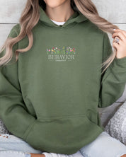 Behavior Therapist Floral Hoodie