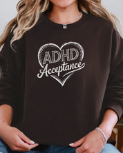 ADHD Acceptance Love Heart Sketch Sweatshirt