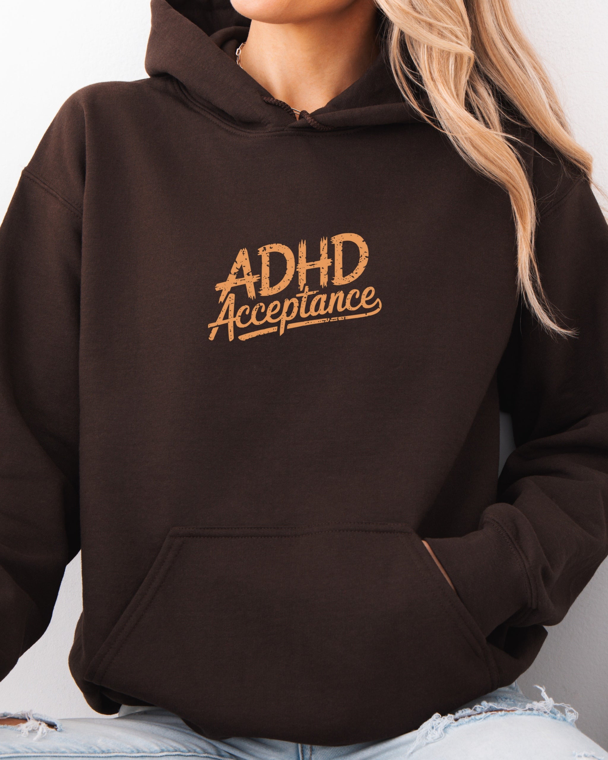 ADHD Acceptance Grunge Style Hoodie