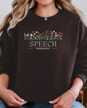 Speech Therapist Floral Sweatshirt